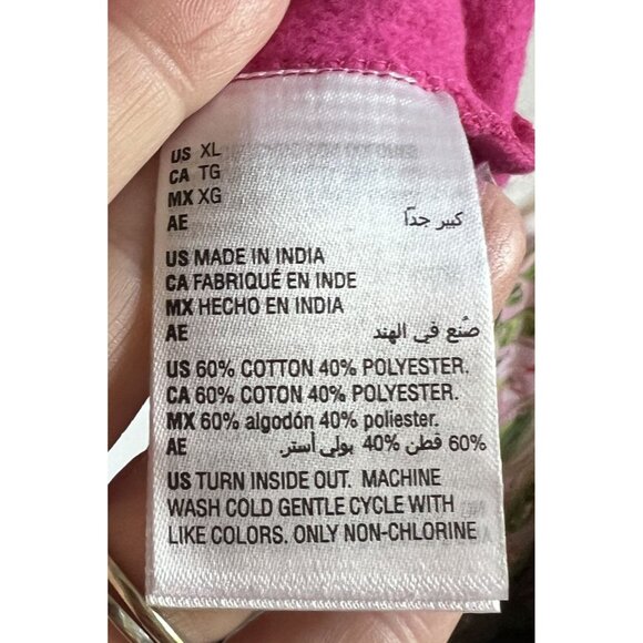 Style and Co Womens XL Pink Holiday Sweatshirt Ho Ho Ho Print Christmas NWT - Picture 5 of 7